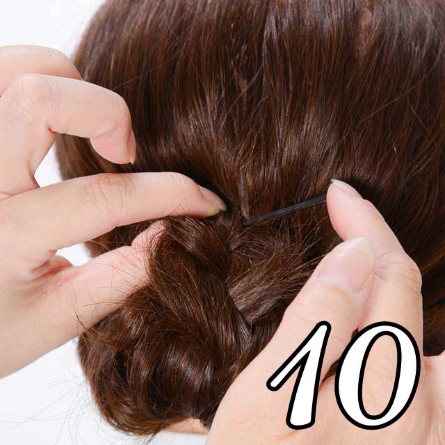 小卒袴のヘアセット手順10