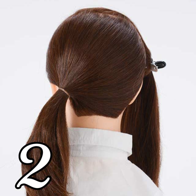 小卒袴のヘアセット手順2