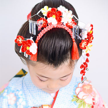 7歳の七五三にオススメの地毛で結う日本髪