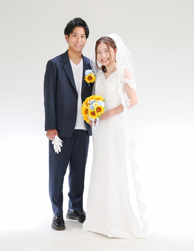 写真館武蔵野創寫舘テディベア結婚記念写真型物写真