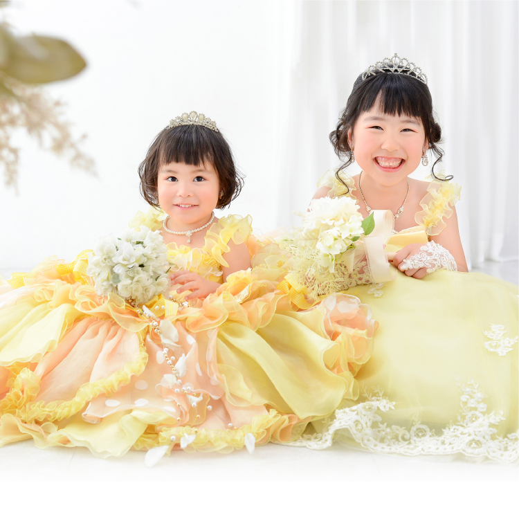 七五三ドレス撮影　姉妹でお揃いコーディネート
