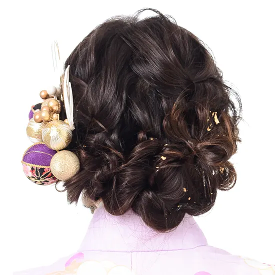 7歳女の子の七五三におすすめの髪型ひつじシニヨンヘア