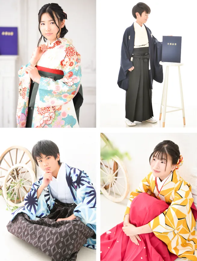 小学校の卒業式袴でレンタル袴着付けもおまかせ