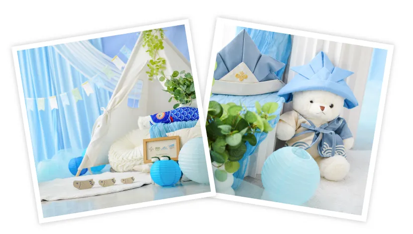 ピンク色でいっぱい!ロマンチックなフォトブース"