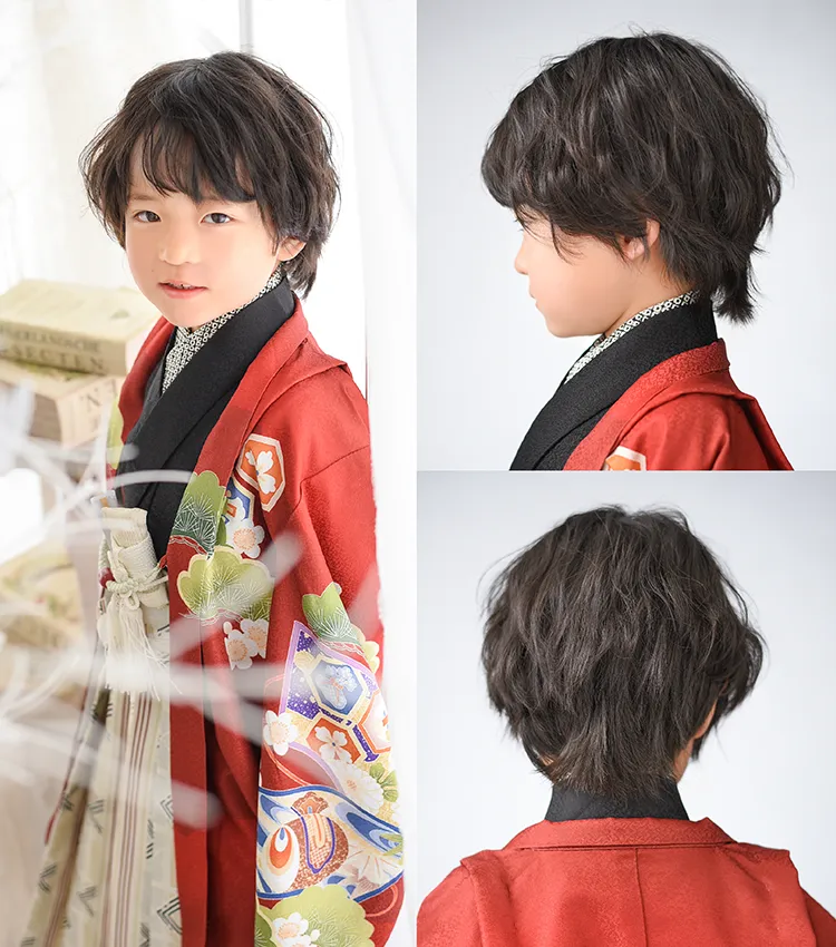 七五三５歳男の子におすすめの髪型無造作ウェーブナチュラルヘア