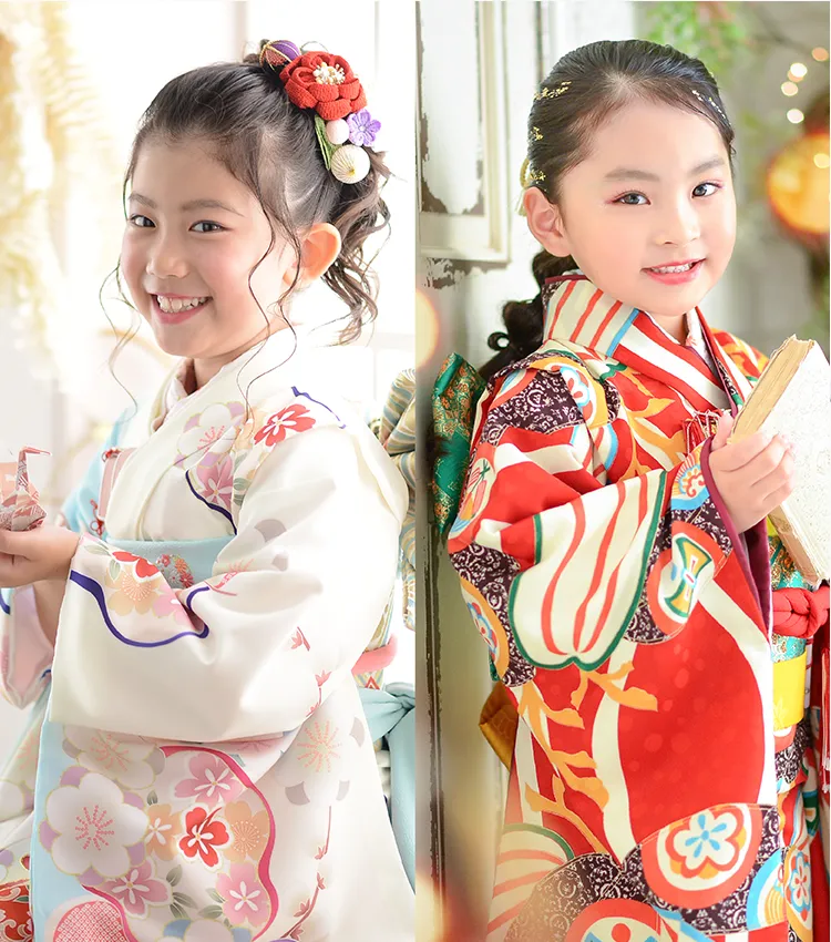 七五三7歳 前髪長いスッキリアレンジ
