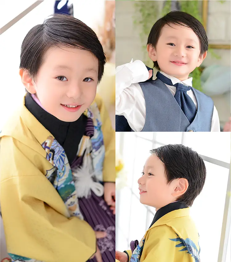 5歳男の子七五三におすすめの髪型 クラシックサイドパート