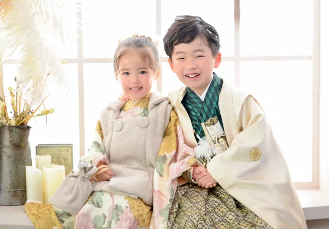 七五三の兄妹撮影