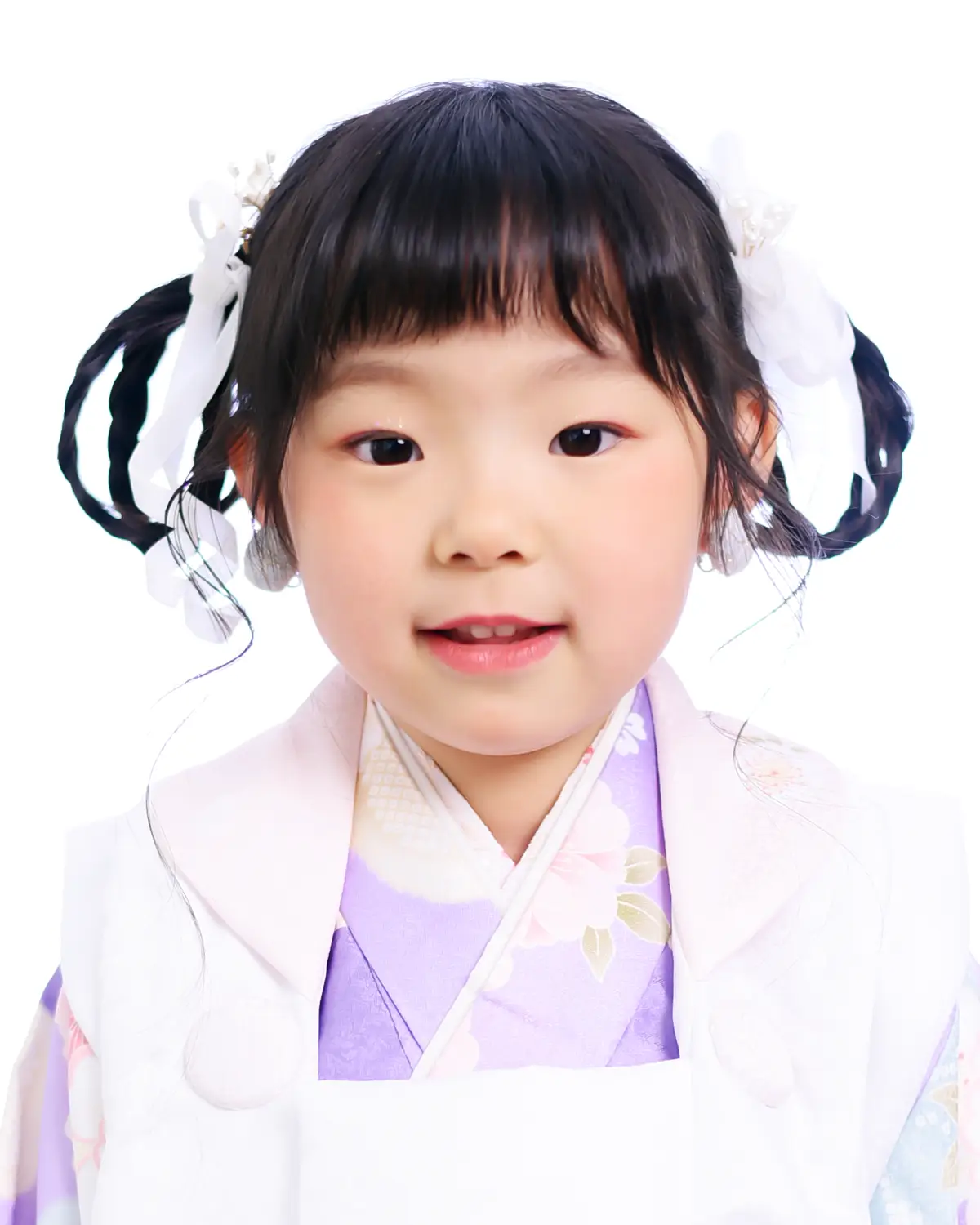 七五三 3歳女の子 ダブルポンデリングヘア