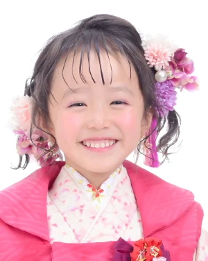 七五三 3歳女の子 ふわふわミニクラゲヘア
