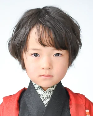 七五三 5歳男の子 無造作ウェーブナチュラルヘア