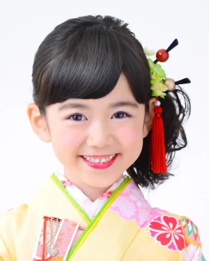 七五三 7歳女の子 ふんわりサイドアップ