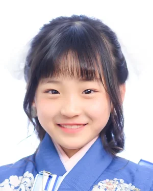 七五三 7歳女の子 リボンのレトロハーフアップ