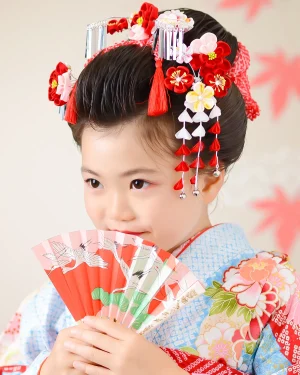 七五三 7歳女の子 日本髪