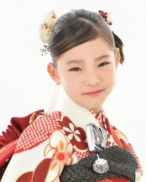 七五三 7歳女の子 三つ編みカチモリヘア