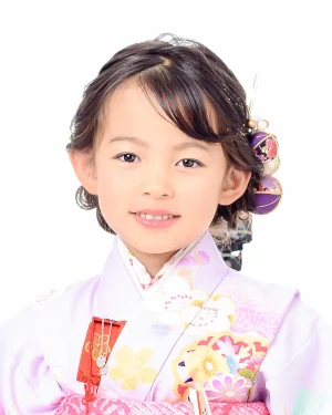 七五三 7歳女の子 もこもこ羊シニヨン