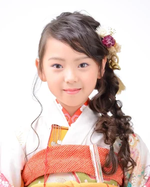 七五三 7歳女の子 ナチュラルサイドダウン