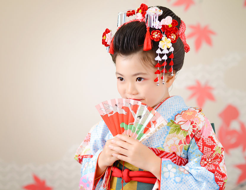 七五三　７歳女の子　髪飾り\u0026ちんころセット