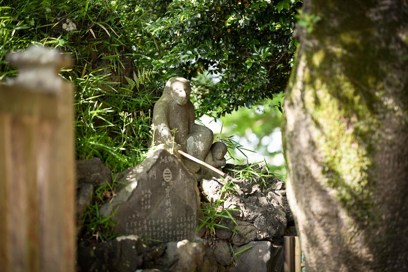 お宮参り・七五三におすすめ埼玉県志木市本町 敷島神社の猿の置物