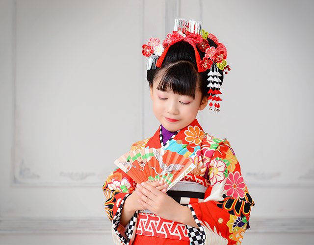 7歳の七五三におすすめの日本髪特集　ドレスアレンジ