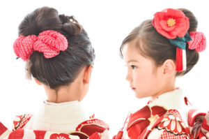 七五三 新日本髪風レトロかわいいアレンジ
